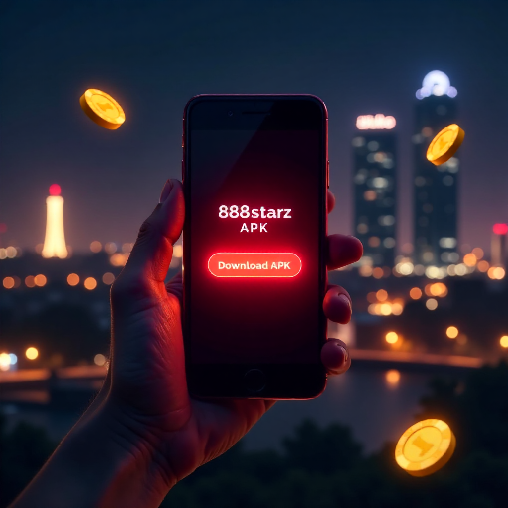 A hand holding a sleek futuristic smartphone showing a one-click \
